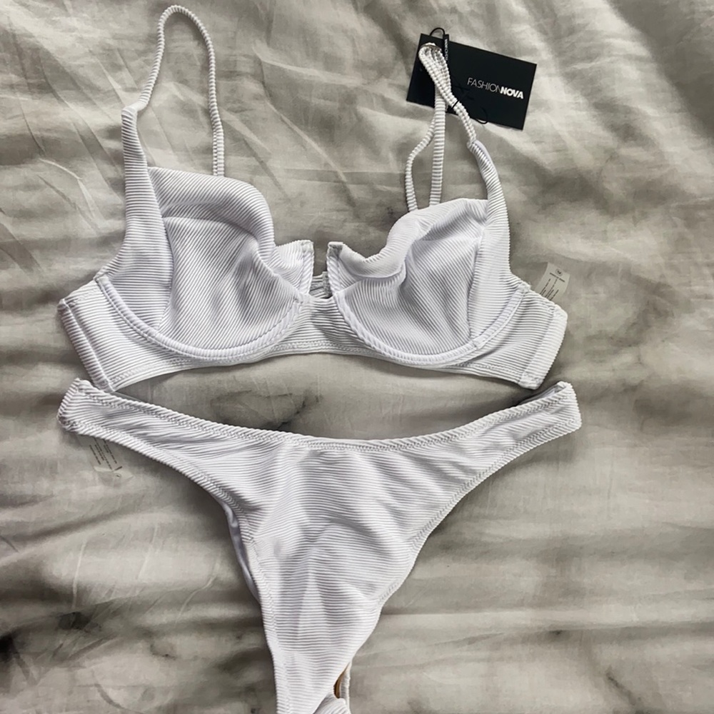 White bikini set